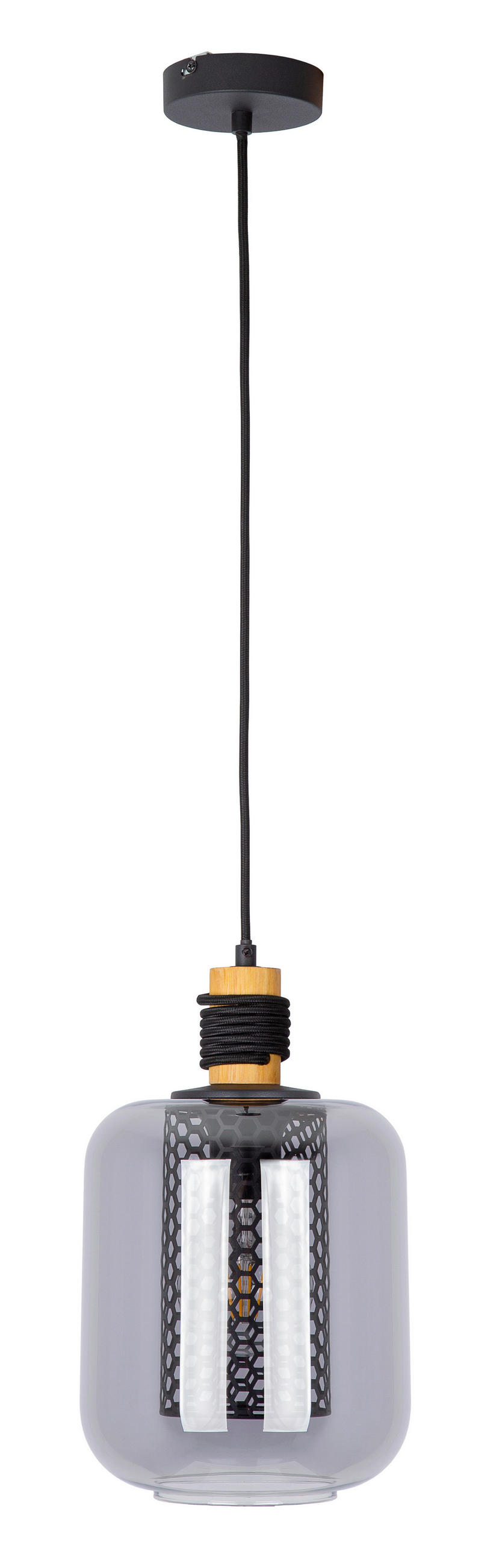 HÄNGELEUCHTE 20/20/30,5 cm  - Grau, Design, Glas (20/20/30,5cm) - Globo