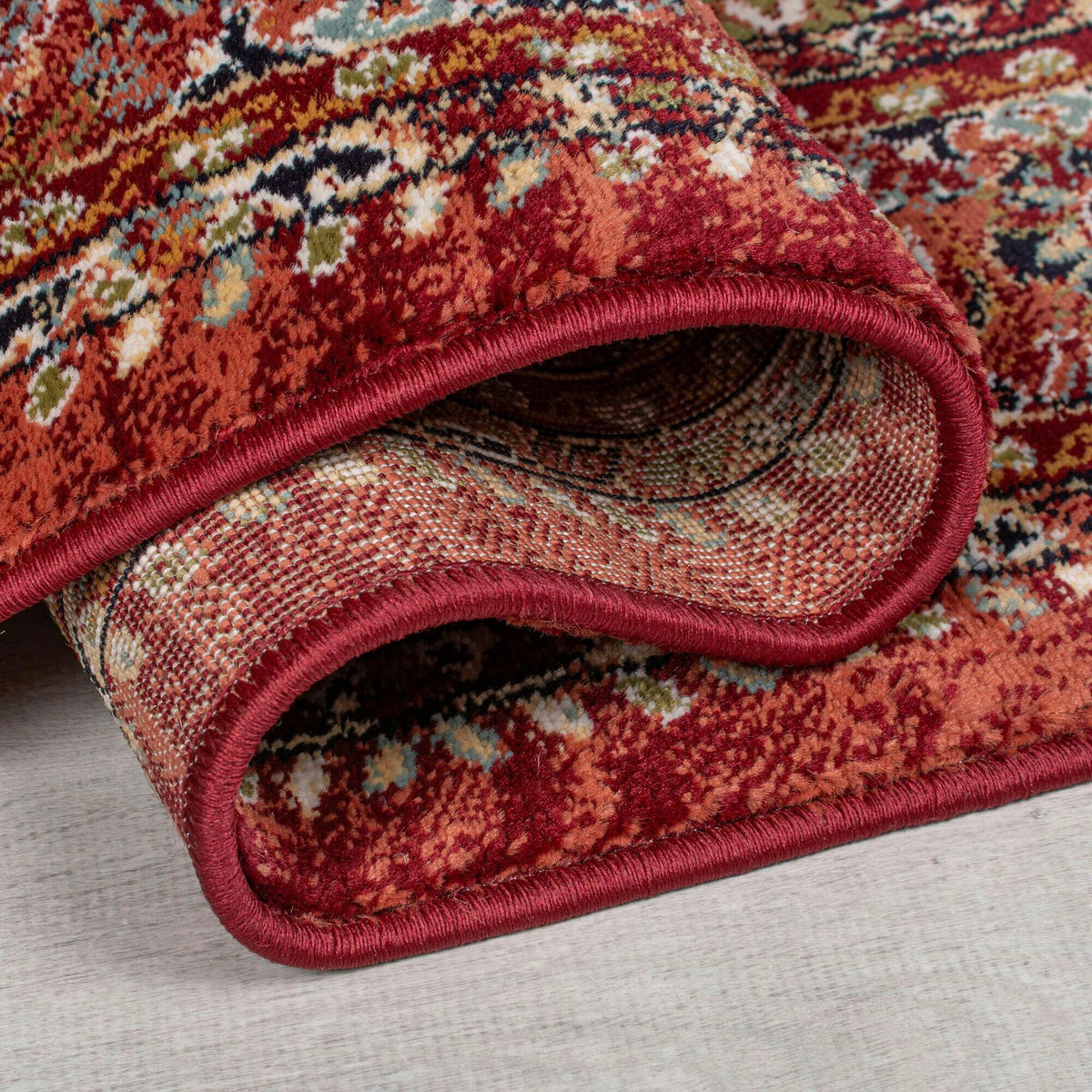 VINTAGE-TEPPICH 66/300 cm SANDFORD Rot  - Rot, KONVENTIONELL, Textil (66/300cm)