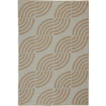 FLACHWEBETEPPICH 160/230 cm Waves Weiß, Beige  - Beige/Weiß, Trend, Textil (160/230cm) - Novel