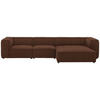 ECKSOFA in Flachgewebe Braun  341/164 cm  - Schwarz/Braun, Design, Kunststoff/Textil (341/164cm) - W.Schillig
