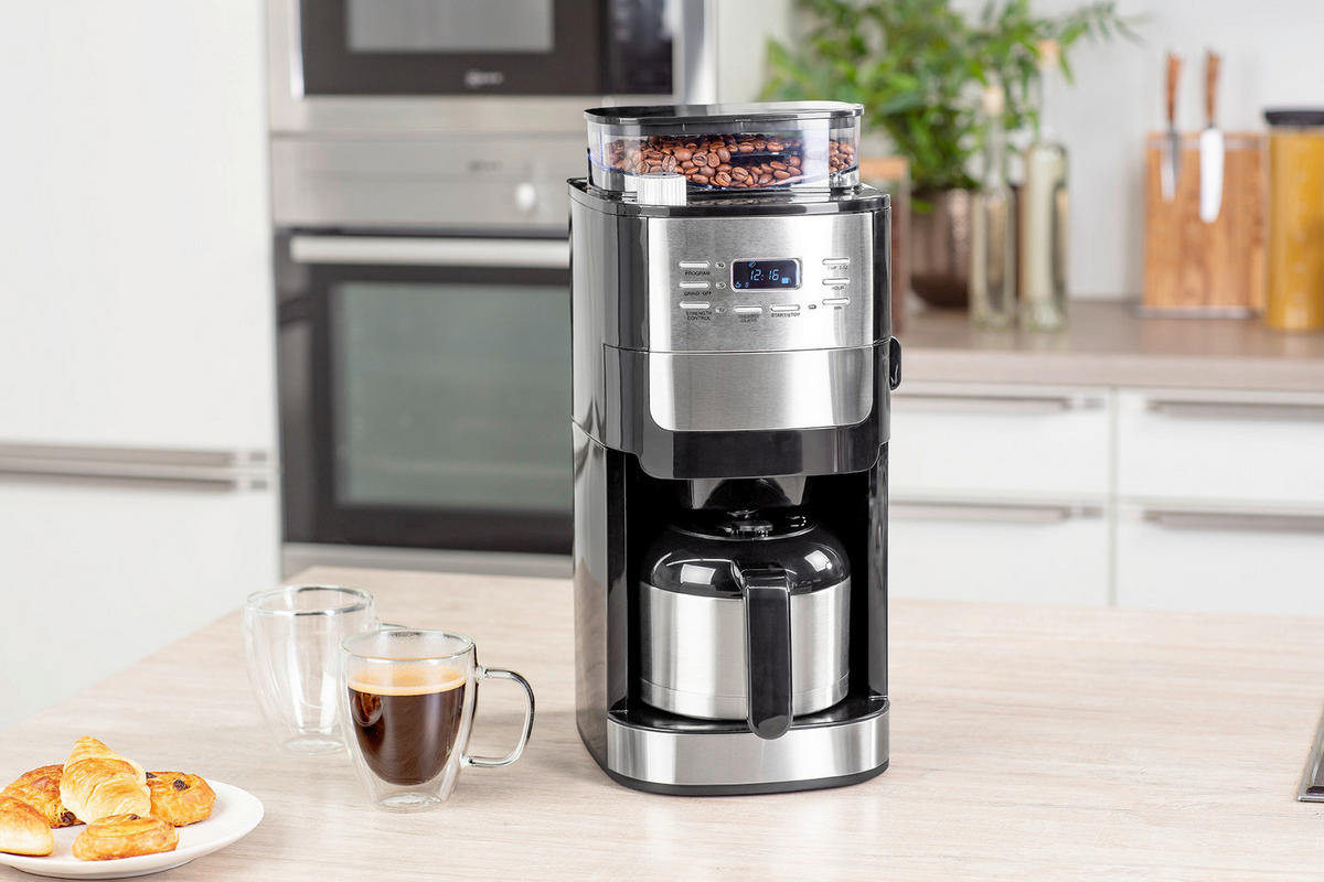 FILTERKAFFEEMASCHINE  - Edelstahlfarben/Schwarz, Basics, Glas/Kunststoff (26/20/45cm) - CHEF CUISINE