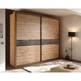 SCHWEBETÜRENSCHRANK  in Eichefarben  - Eichefarben/Anthrazit, KONVENTIONELL, Holzwerkstoff/Kunststoff (270/225/61cm) - Xora