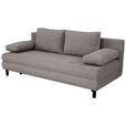 SCHLAFSOFA Lia in Webstoff Dunkelgrau  - Dunkelgrau/Schwarz, Design, Textil/Metall (197/84/92,5cm) - Hom`in