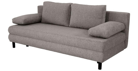 SCHLAFSOFA Lia in Webstoff Dunkelgrau  - Dunkelgrau/Schwarz, Design, Textil/Metall (197/84/92,5cm) - Hom`in