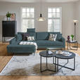 ECKSOFA in Cord Blau  173/276 cm  - Blau/Schwarz, KONVENTIONELL, Textil/Metall (173/276cm) - Carryhome
