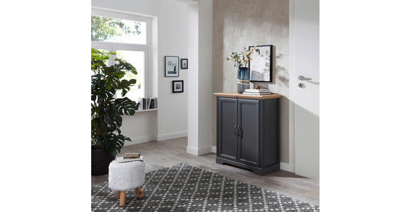 KOMMODE , 93/102/41 cm,  - Schwarz/Graphitfarben, Design, Holzwerkstoff/Metall (93/102/41cm) - Landscape