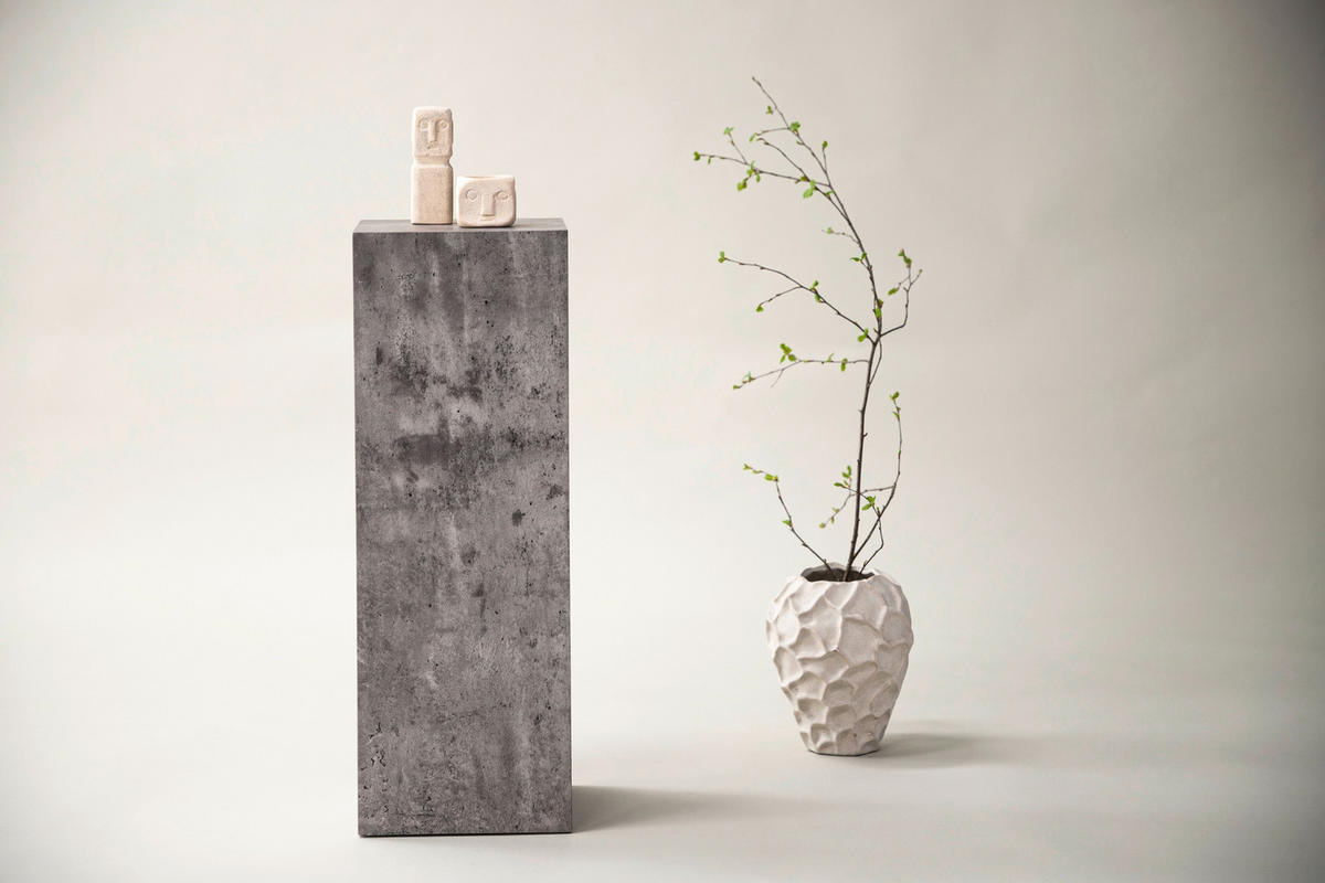 BEISTELLTISCH in Holz 23/23/65 cm  - Grau, Design, Holz (23/23/65cm) - Livetastic