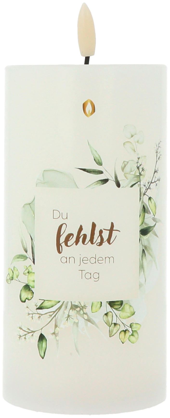 KERZE MIT LED  - Multicolor, Basics, Paraffin (7,5/7,5/18cm)