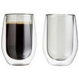 KAFFEEGLAS - Grau, KONVENTIONELL, Glas (7,5/12,5cm) - Novel