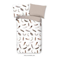 BETTWÄSCHE Good Morning Flanell, Biber 140/200 cm  - Sandfarben/Weiß, Design, Textil (140/200cm)