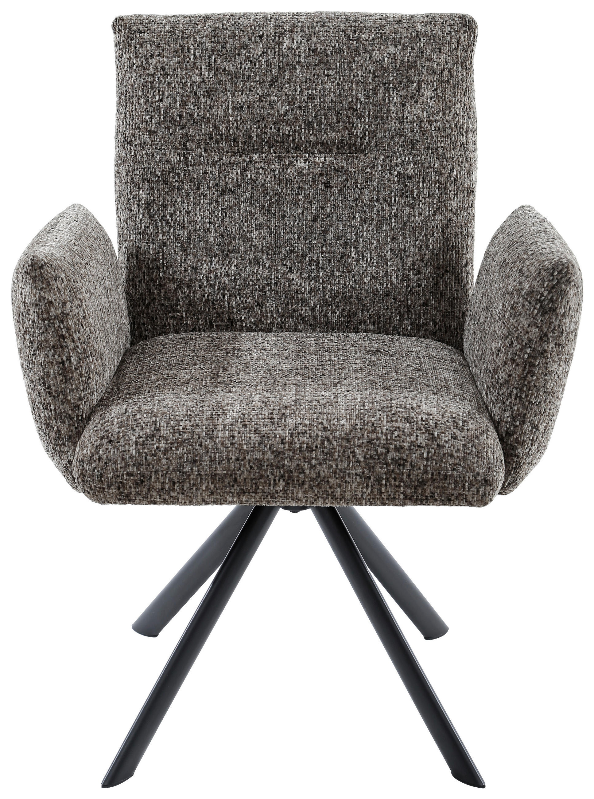 ARMLEHNSTUHL  in Eisen Webstoff  - Schwarz/Braun, Design, Textil/Metall (68/88/66cm) - Hom`in
