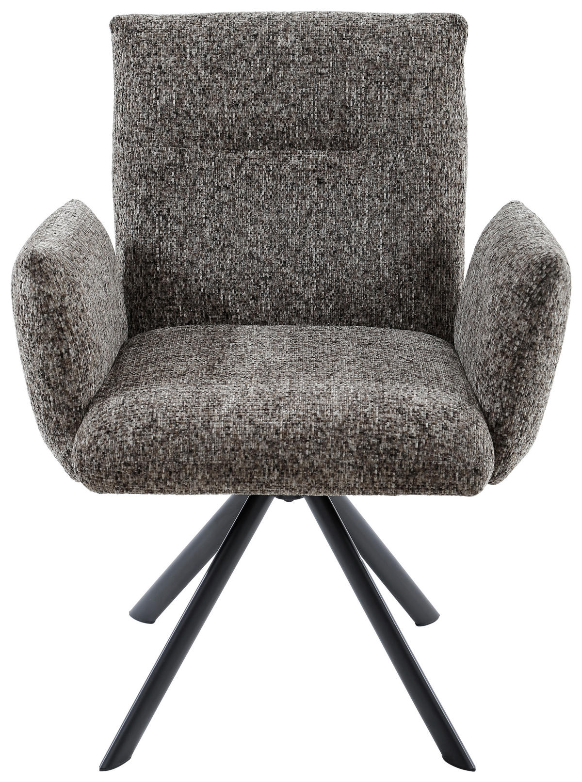 ARMLEHNSTUHL  in Eisen Webstoff  - Schwarz/Braun, Design, Textil/Metall (68/88/66cm) - Hom`in