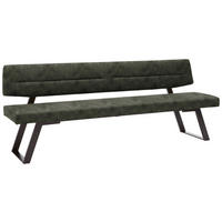 SITZBANK 170/85/58 cm  in Dunkelgrün  - Dunkelgrün/Schwarz, Design, Textil/Metall (170/85/58cm) - Dieter Knoll
