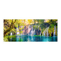 GLASBILD Landschaft & Natur 125/50 cm  - Multicolor, Basics, Glas/Papier (125/50cm)
