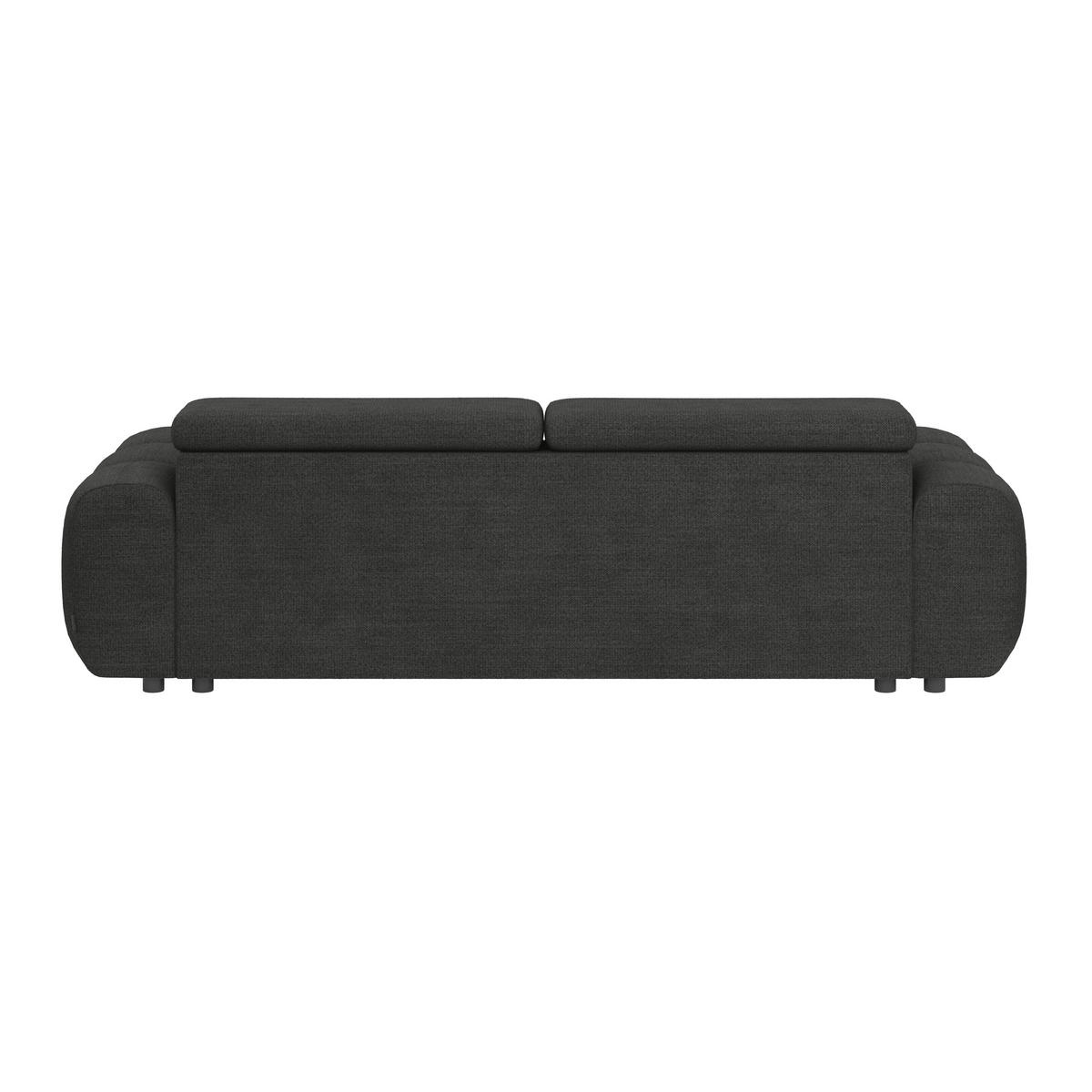 BIGSOFA inkl. mot. Funktion Webstoff Schwarz  - Schwarz, Design, Kunststoff/Textil (248/77-97/108cm) - Welnova