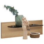 NACHTKOMMODENPANEEL 60/20/12 cm  in  - Eiche Bianco/Grau, KONVENTIONELL, Glas/Holzwerkstoff (60/20/12cm) - Dieter Knoll