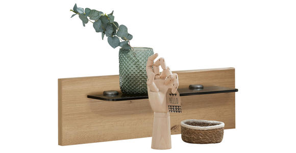 NACHTKOMMODENPANEEL 40/20/12 cm  in  - Eiche Bianco/Grau, KONVENTIONELL, Glas/Holzwerkstoff (40/20/12cm) - Dieter Knoll