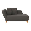 RÉCAMIERE in Flachgewebe Anthrazit  - Eichefarben/Anthrazit, Modern, Holz/Textil (205/74/94cm) - Bali