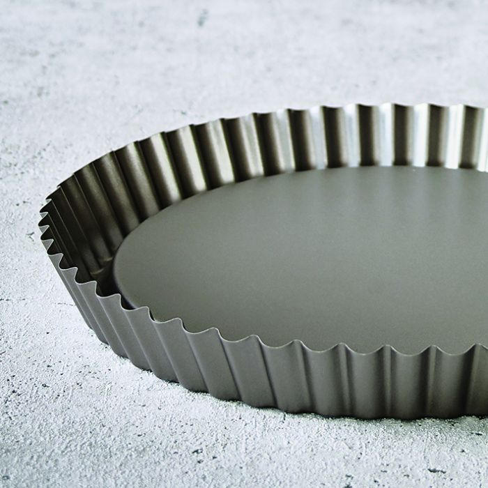 OBSTKUCHENFORM  - Grau, Basics, Metall (28/3,5cm) - Birkmann