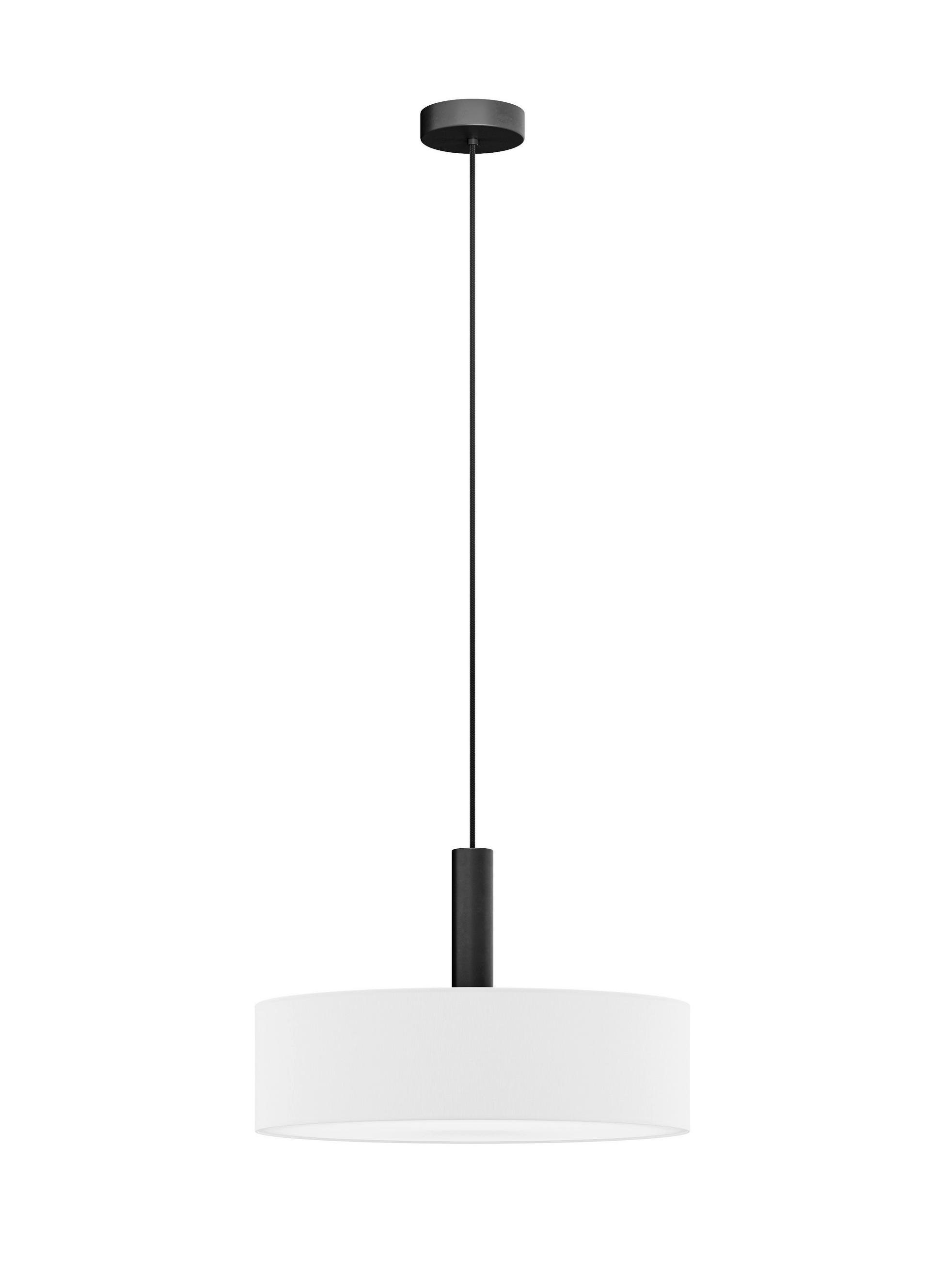 FÜGGŐLÁMPA 50/115 cm  - fehér, Basics, műanyag/textil (50/115cm)