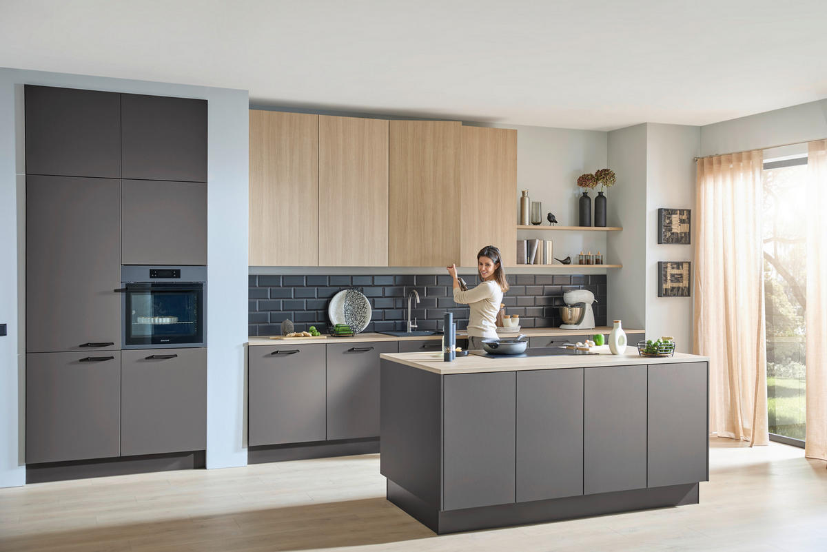 UGRADNA RERNA - crna, Osnovno, staklo/metal (59,4/59,4/56,9cm) - Dieter Knoll