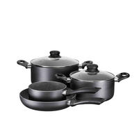 KOCHTOPFSET IZAR 6-teilig  - Transparent/Schwarz, Basics, Glas/Metall - Mäser