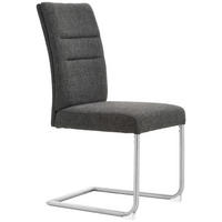 SCHWINGSTUHL   Webstoff  - Edelstahlfarben/Dunkelgrau, Design, Textil/Metall (48/98/63cm) - Novel