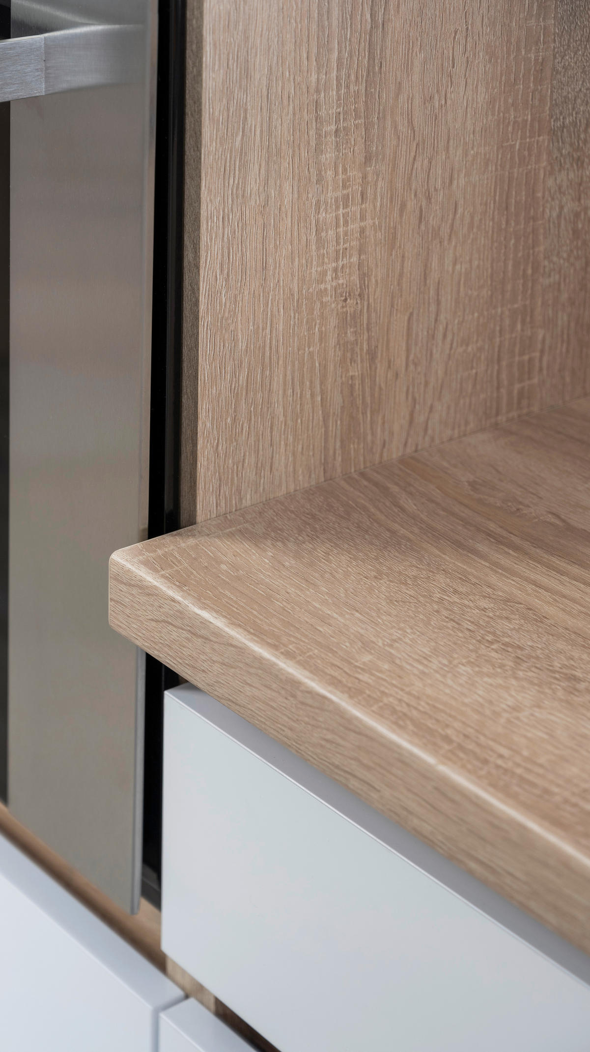 KÜCHENBLOCK 345 cm   in Weiß  - Eichefarben/Weiß, Basics, Holzwerkstoff (345cm) - Respekta