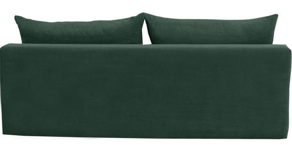 SCHLAFSOFA Webstoff, Plüsch Dunkelgrün - Dunkelgrün/Schwarz, Design, Textil (213/89/105cm) - Novel