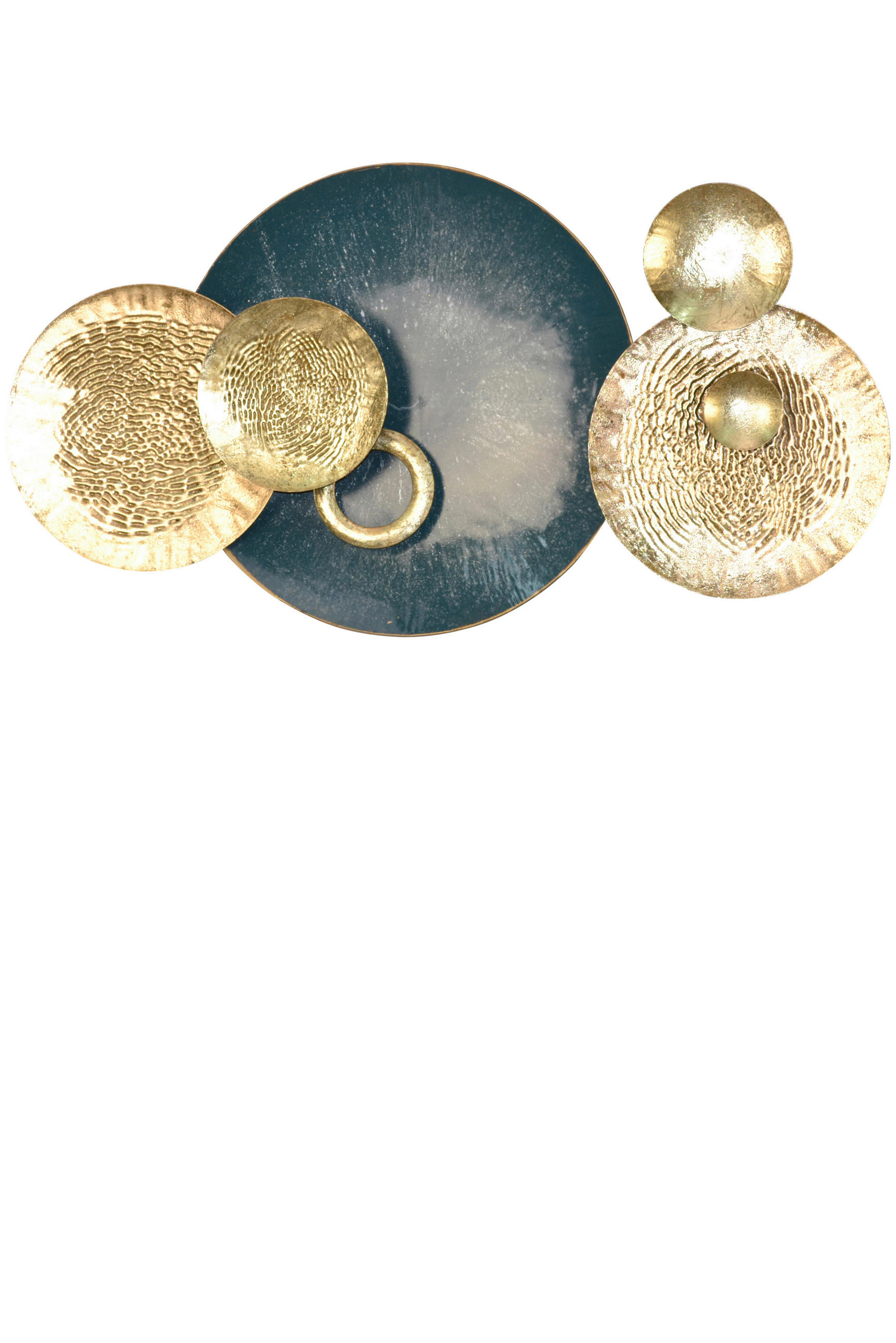 WANDDEKO Metall  - Dunkelgrün/Goldfarben, Design, Metall (9,5/91/48,5cm) - MID.YOU