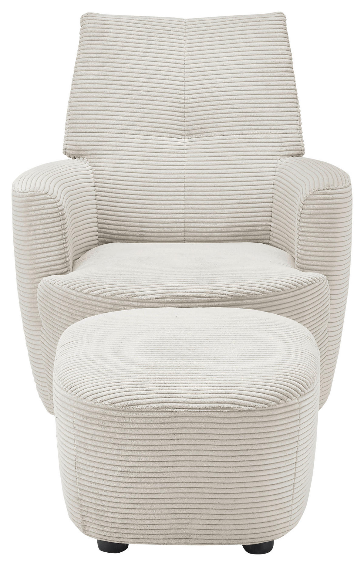 SESSEL Cord Creme    - Creme/Schwarz, Design, Textil/Metall (80/96/88cm) - SetOne by Musterring