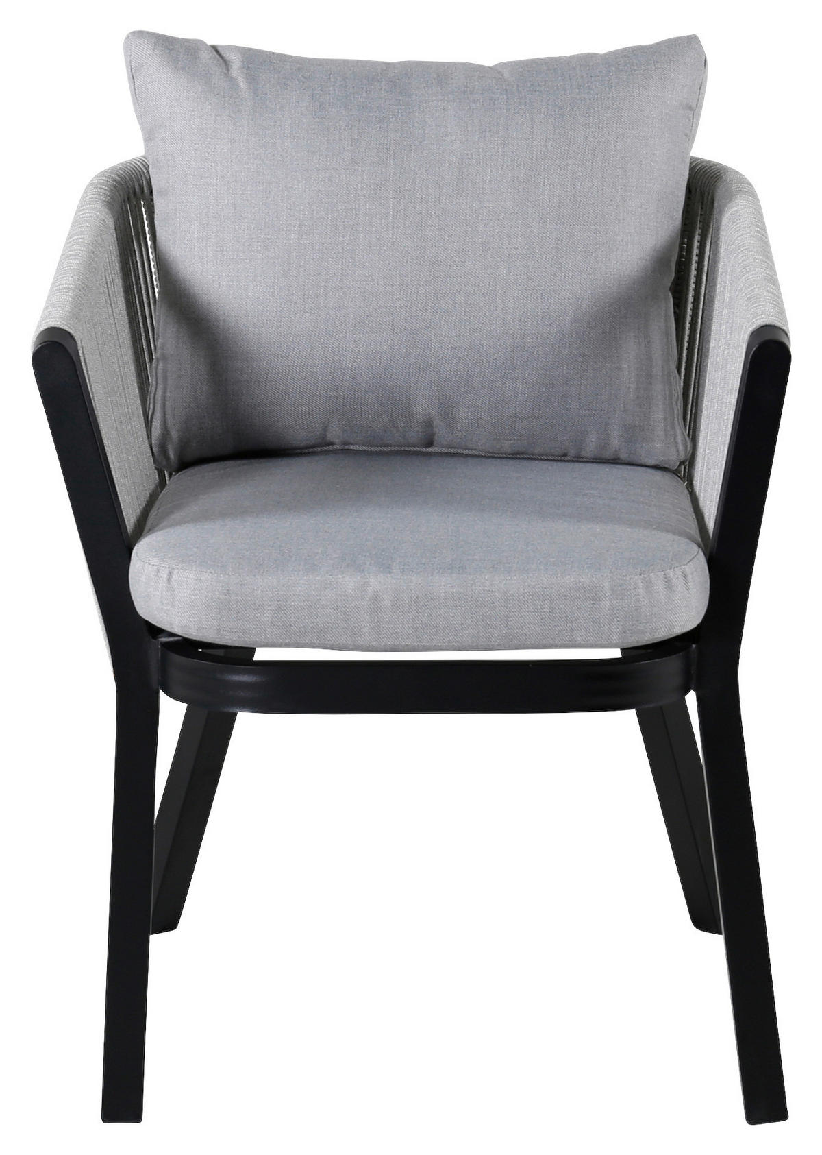 UTESTOLAR SET i metall, textil grå, svart  - grå/svart, Klassisk, metall/textil (60/73/62,5cm) - Gardenson