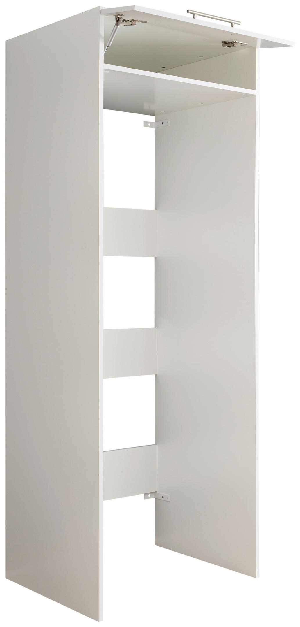 WASCHMASCHINENSCHRANK  - Silberfarben/Weiß, Design, Holzwerkstoff/Metall (67,5/200/67,5cm)