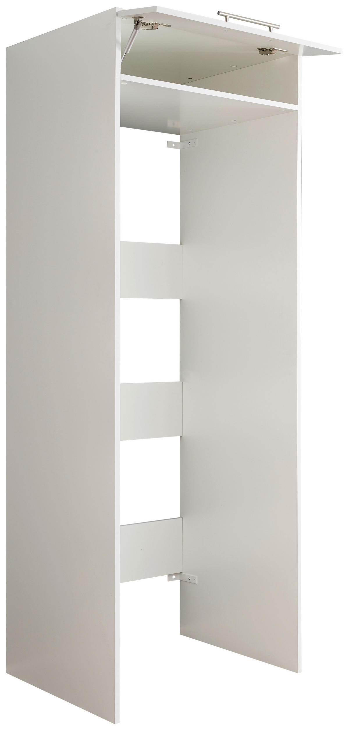 OMARICA ZA PRALNI STROJ  bela  - srebrne barve/bela, Design, kovina/leseni material (67,5/200/67,5cm)