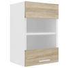 KÜCHENOBERSCHRANK 40/60/31 cm  in Weiß, Sonoma Eiche  - Alufarben/Weiß, KONVENTIONELL, Glas/Holzwerkstoff (40/60/31cm) - MID.YOU
