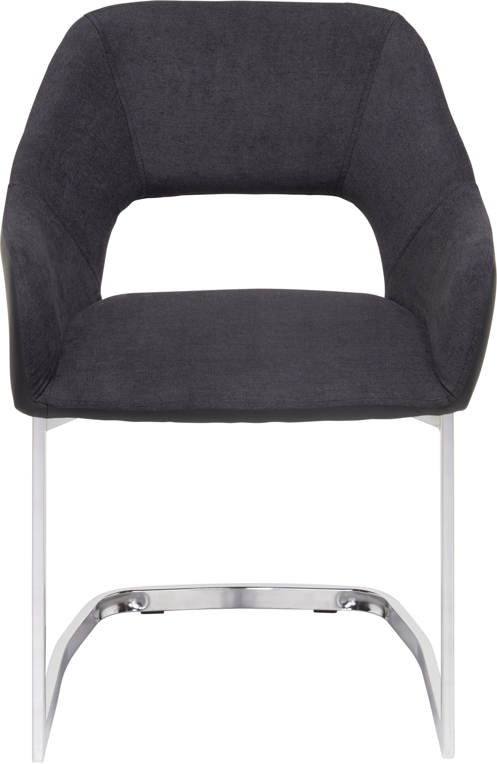 STOLICA  crna, boje kroma, tamno siva  metal, tekstil      - tamno siva/boje kroma, Design, metal/tekstil (59/79/60cm) - Ti'me