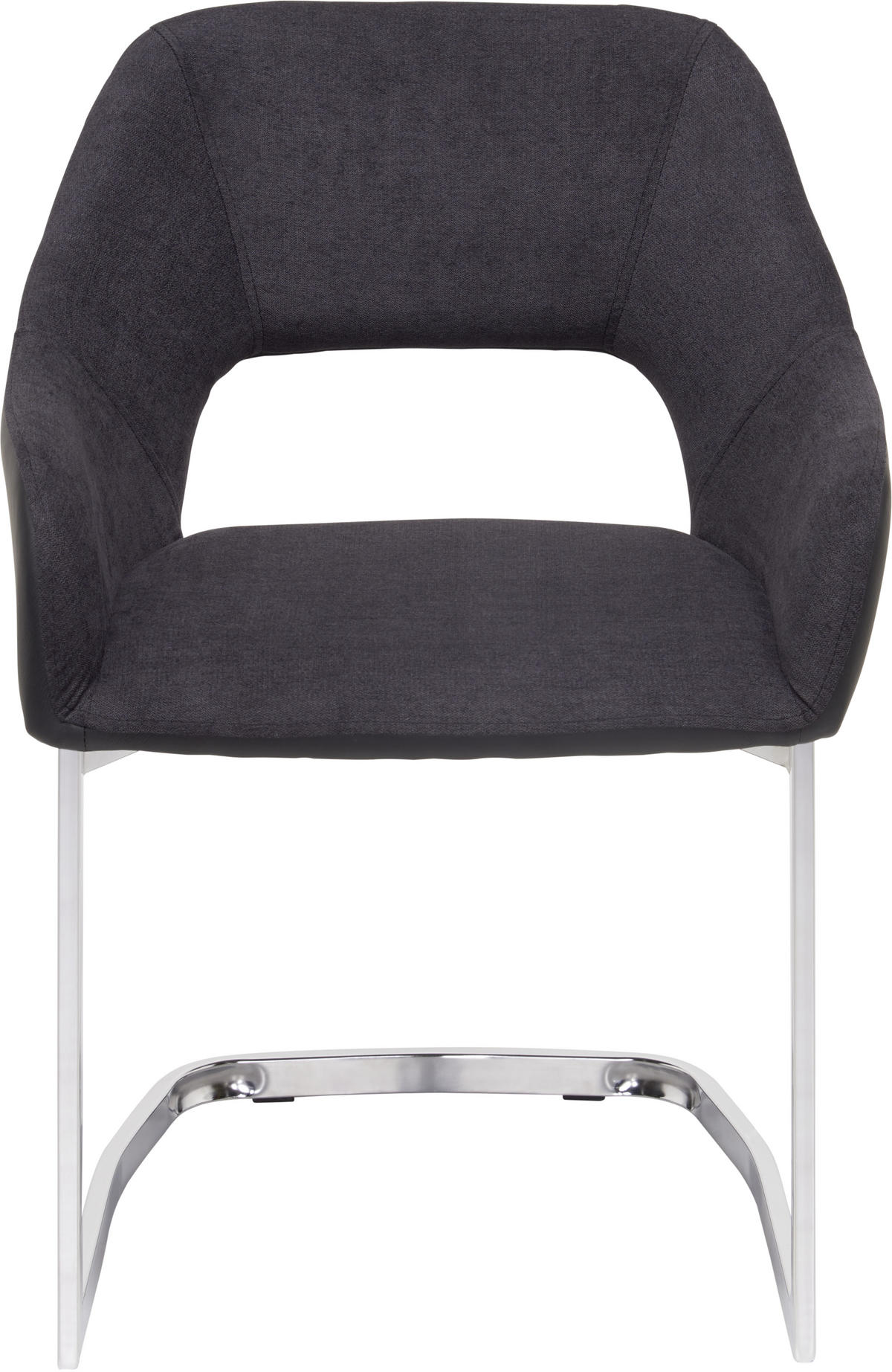 STOLICA  crna, boje kroma, tamno siva  metal, tekstil      - tamno siva/boje kroma, Design, metal/tekstil (59/79/60cm) - Ti'me