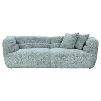 BIGSOFA Chenille Mintgrün  - Schwarz/Mintgrün, KONVENTIONELL, Kunststoff/Textil (240/75/105cm) - Carryhome