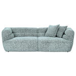 BIGSOFA  in Chenille Mintgrün  - Schwarz/Mintgrün, KONVENTIONELL, Kunststoff/Textil (240/75/105cm) - Carryhome