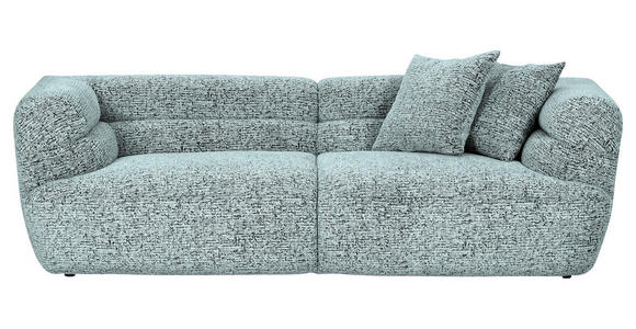 BIGSOFA  in Chenille Mintgrün  - Schwarz/Mintgrün, KONVENTIONELL, Kunststoff/Textil (240/75/105cm) - Carryhome