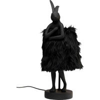 TISCHLEUCHTE 18/50/20 cm  - Schwarz, LIFESTYLE, Kunststoff/Fell (18/50/20cm) - Kare-Design