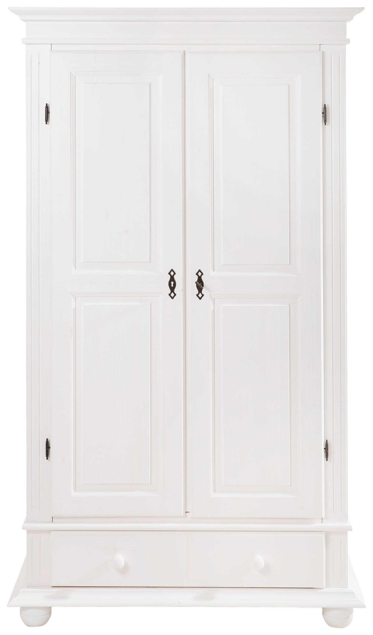 GARDEROBENSCHRANK  in 110/192/58 cm  - Schwarz/Weiß, LIFESTYLE, Holz/Metall (110/192/58cm) - Landscape