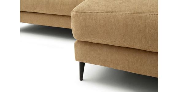 ECKSOFA in Flachgewebe Gelb 253/177 cm - Gelb/Schwarz, Design, Textil/Metall (253/177cm) - Dieter Knoll