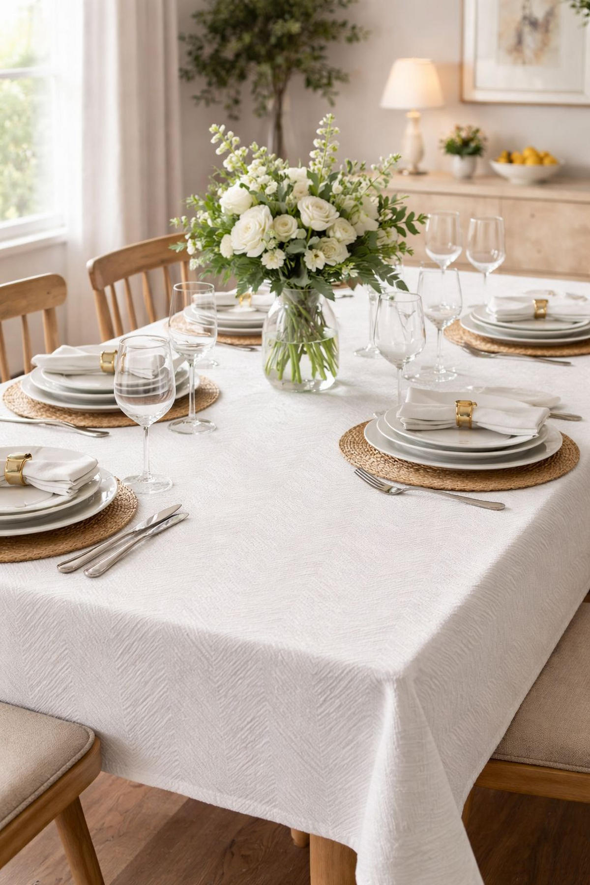 STOLNJAK 140/180 cm   LEANDRA  - bela, Osnovno, tekstil (140/180cm) - Novel