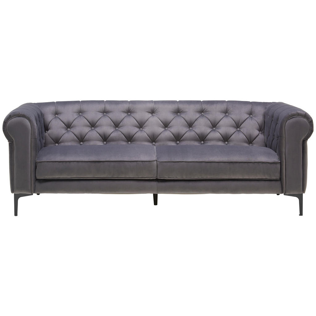 Carryhome POHOVKA CHESTERFIELD, textil, antracitová