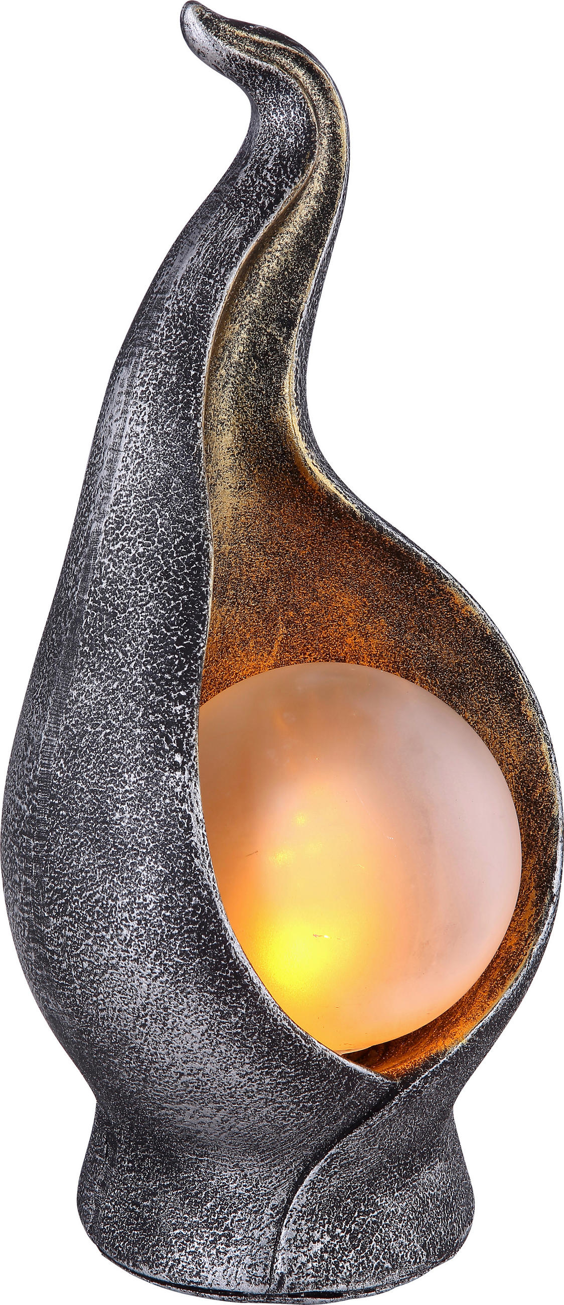 SOLARLEUCHTE - Silberfarben/Goldfarben, Lifestyle, Glas/Kunststoff (12/11/26,5cm) - Ambia Garden