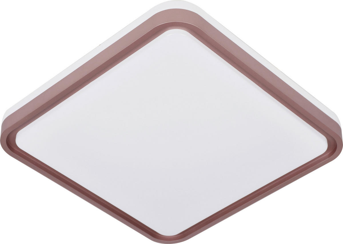 LED MENNYEZETI LÁMPA - barna/fehér, Basics, műanyag/fém (43,5/8,5/43,5cm)