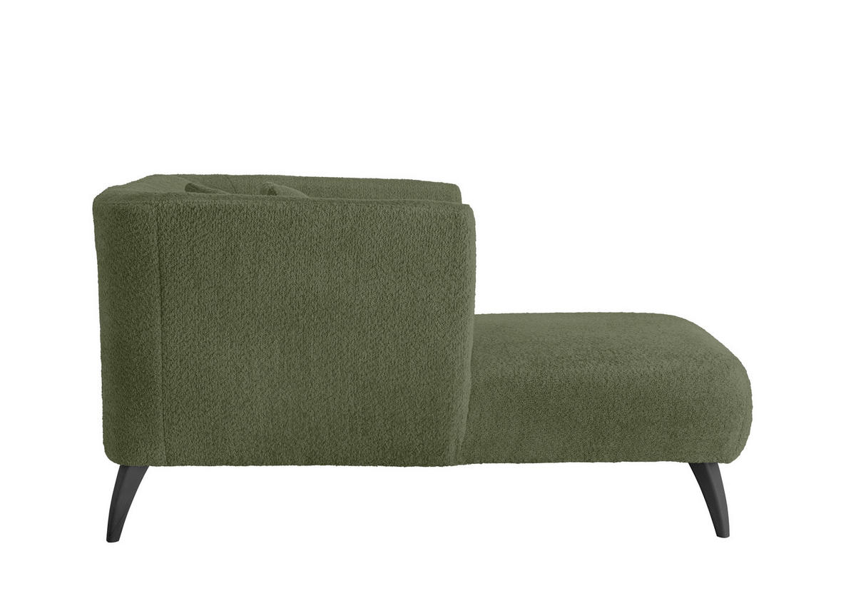 XXL-SESSEL in Bouclé Grün  - Schwarz/Grün, Modern, Holz/Textil (108/84/155cm) - MID.YOU