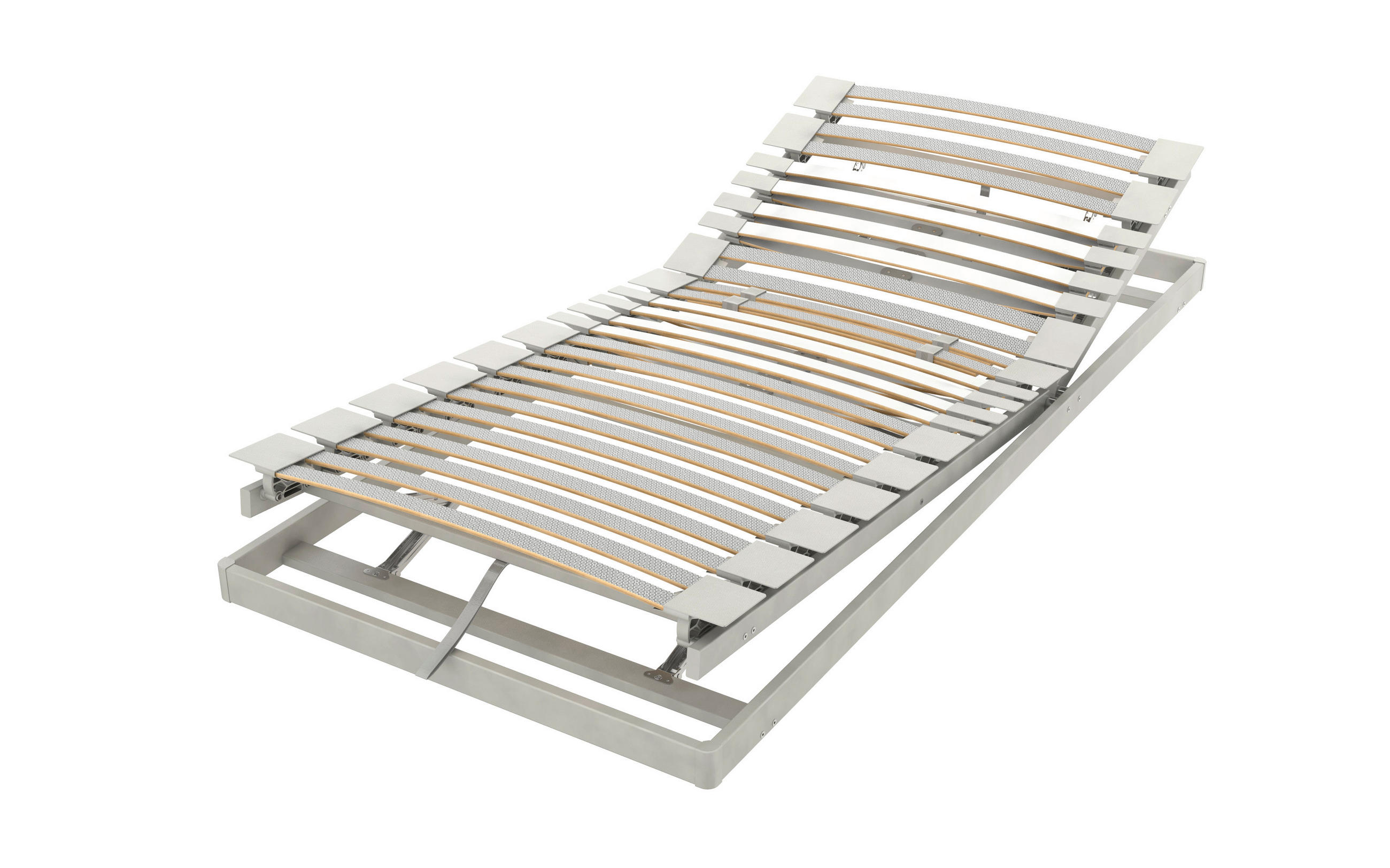 LATTENROST 90/200 cm Kopfteil, Fußteil verstellbar, Buche  - Birkefarben/Grauweiß, Basics, Holz (90/200cm) - Schlaraffia