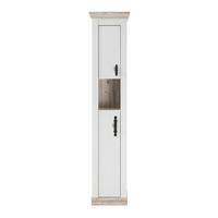 HOCHSCHRANK 42/200/35 cm  - Schwarz/Pinienfarben, Design, Holzwerkstoff/Metall (42/200/35cm) - MID.YOU